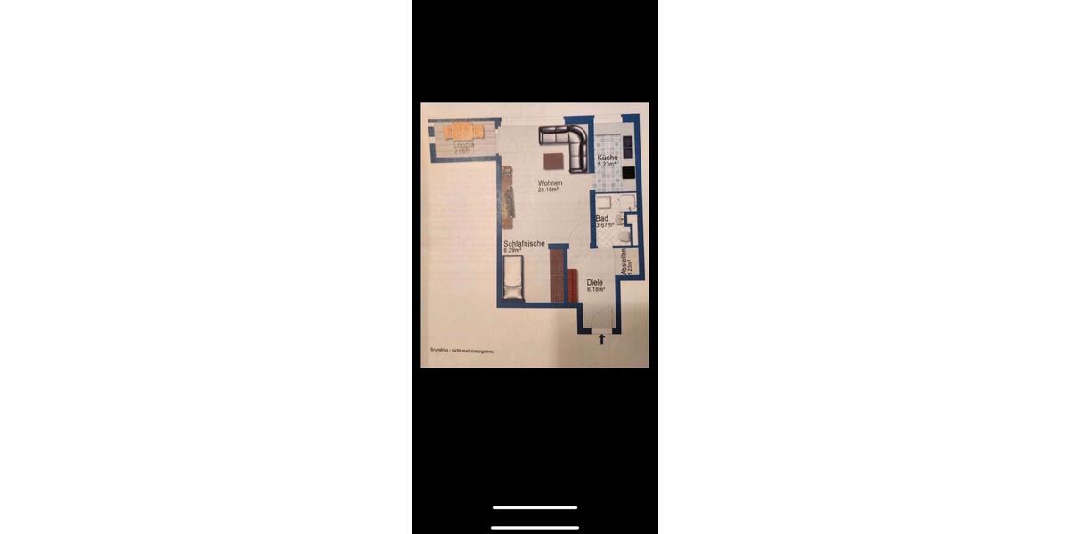 Etagenwohnung Wolfsburg Detmerode - 1.5 Zimmer, 43 m&sup2;, 83.000&euro; | Angebot:26686513