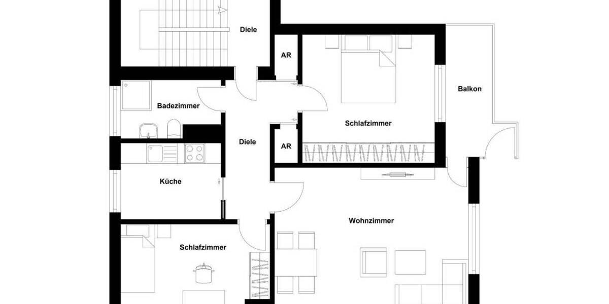 Etagenwohnung Wolfsburg Fallersleben - 3 Zimmer, 72 m&sup2;, 165.000&euro; | Angebot:26499862