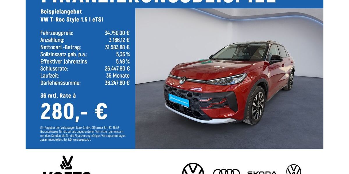 VW T-Roc 3.896 km 34.750 &euro; Braunschweig 38124