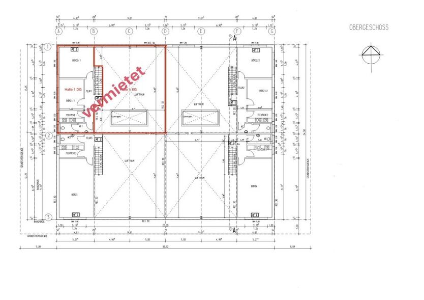 Hochwertige flexible Hallenflächen Ladenflächen mit Büro, einzelne Büroflächen in KFW40 zimmer