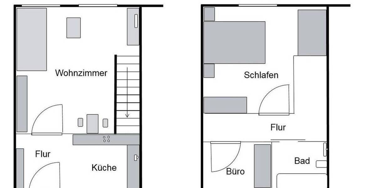 Etagenwohnung Braunschweig Lincolnsiedlung - 2 Zimmer, 51 m&sup2;, 589&euro; | Angebot:26846988