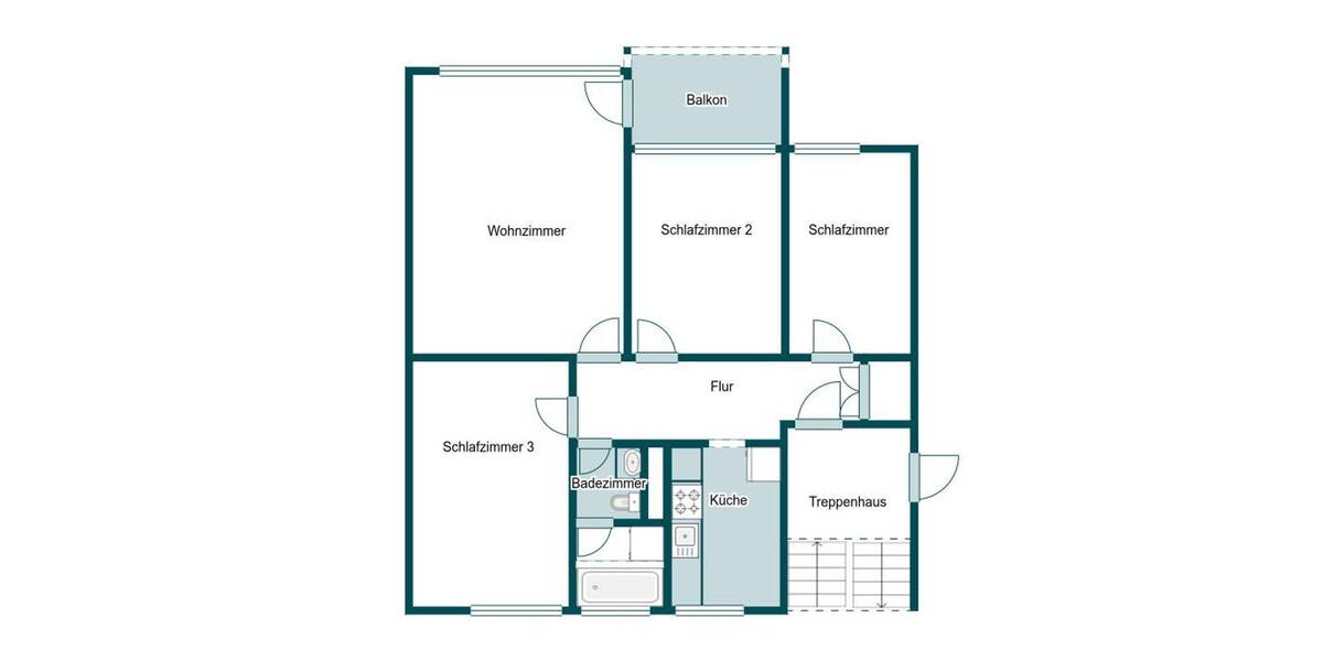Etagenwohnung Salzgitter Lebenstedt - 4 Zimmer, 90 m&sup2;, 70.000&euro; | Angebot:26543219