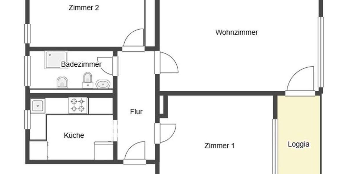 Etagenwohnung Braunschweig Querum - 3 Zimmer, 69 m&sup2;, 129.500&euro; | Angebot:24762900