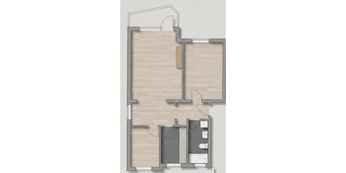 Etagenwohnung Braunschweig Heidberg-Melverode - 3 Zimmer, 79 m&sup2;, 850&euro; | Angebot:24984767