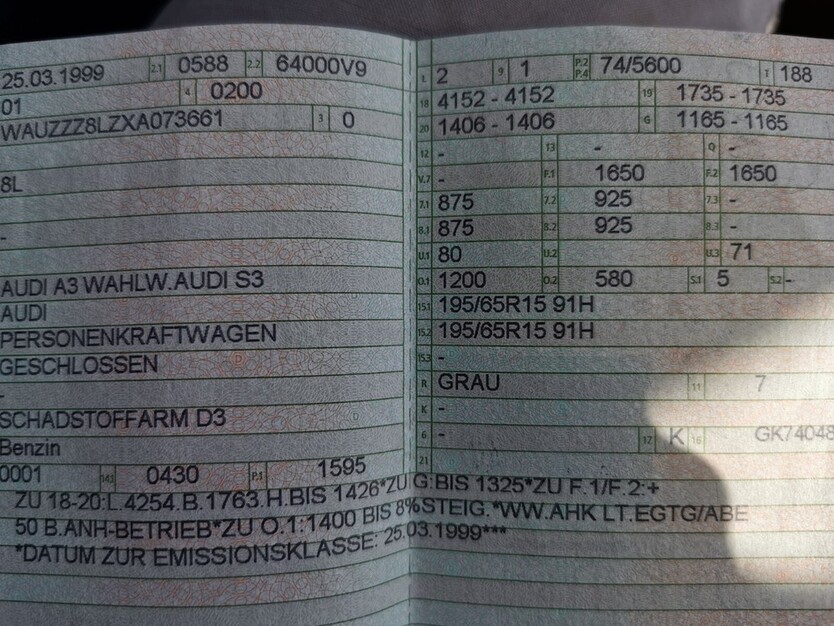 Audi A3 240.000 km 1.800 € Frellstedt 38373