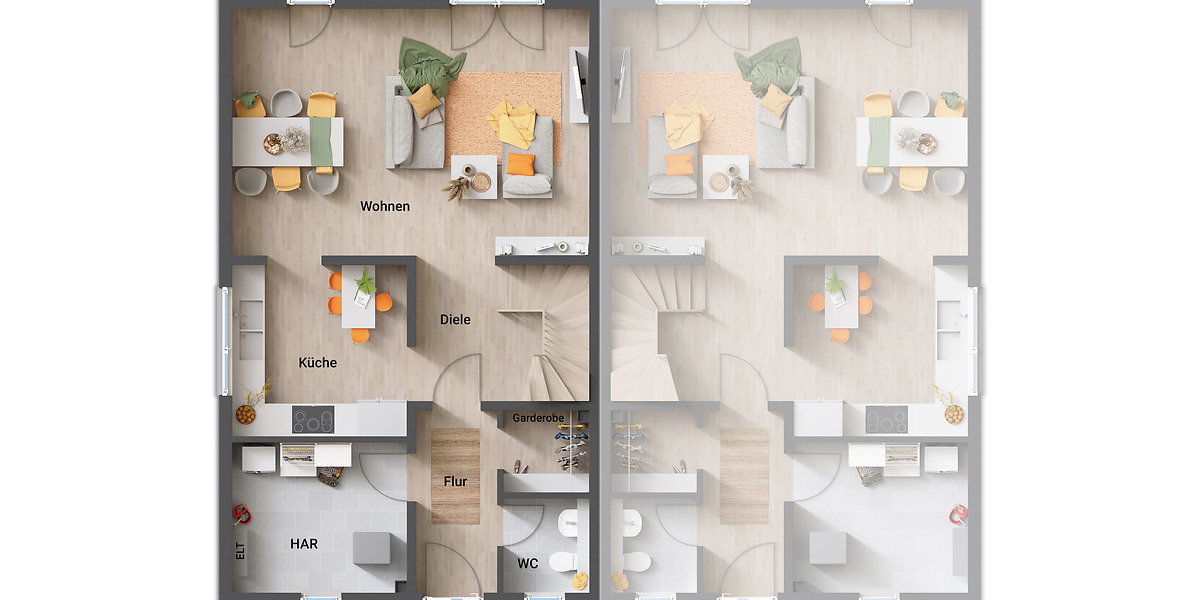 Doppelhaushälfte Braunschweig Leiferde - 5 Zimmer, 163 m&sup2;, 385.240&euro; | Angebot:23854462