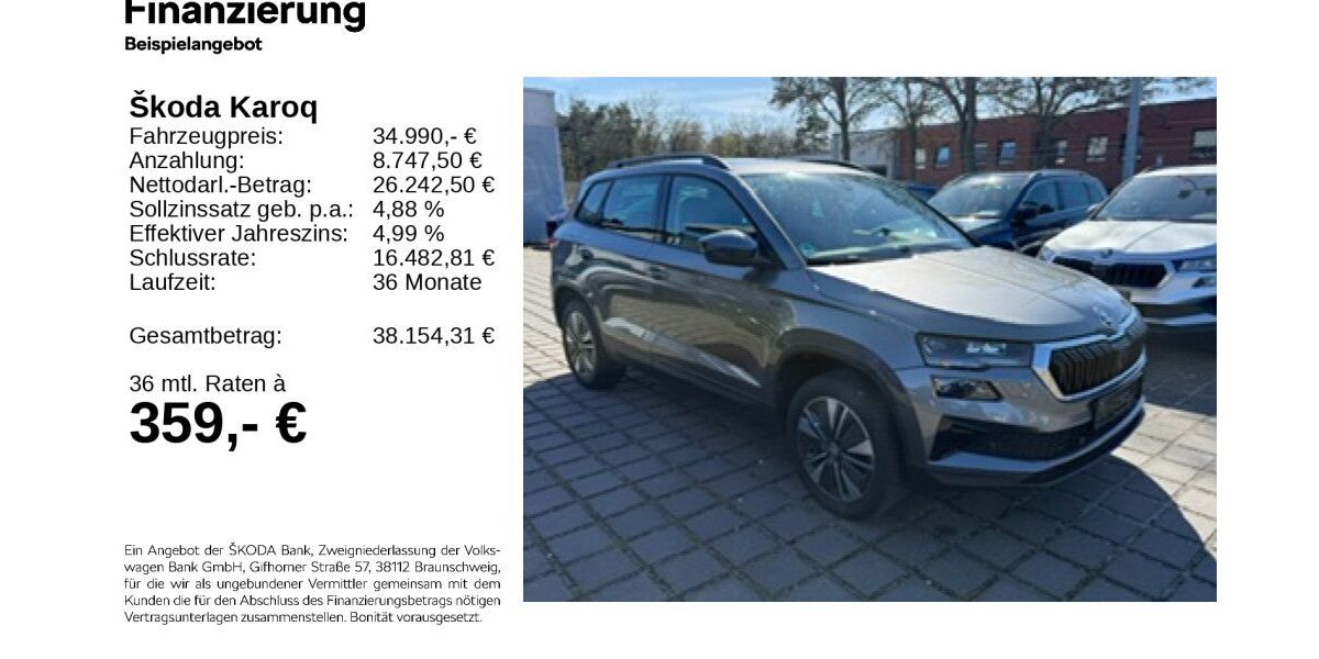Skoda Karoq 26.231 km 34.340 &euro; Gifhorn 38518