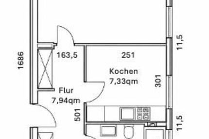 Wohnung Braunschweig Timmerlah-Geitelde-Stiddien - 2 Zimmer, 63 m&sup2;, 155.000&euro; | Angebot:26405478