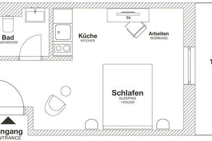Zimmer Wolfsburg Vorsfelde - 1 Zimmer, 1.290&euro; | Angebot:22823664