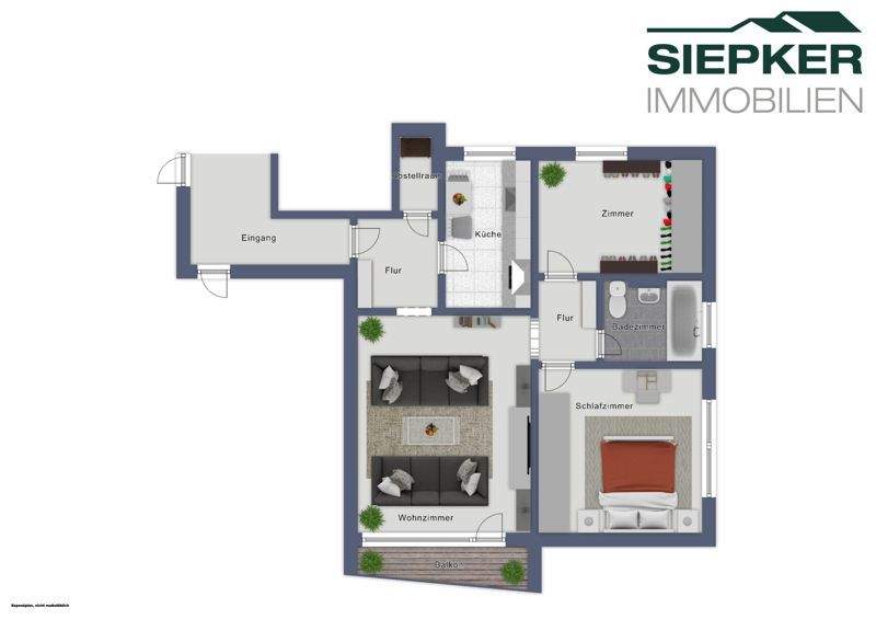 Etagenwohnung Braunschweig Weststadt - 3 Zimmer, 65 m&sup2;, 139.000&euro; | Angebot:24973590