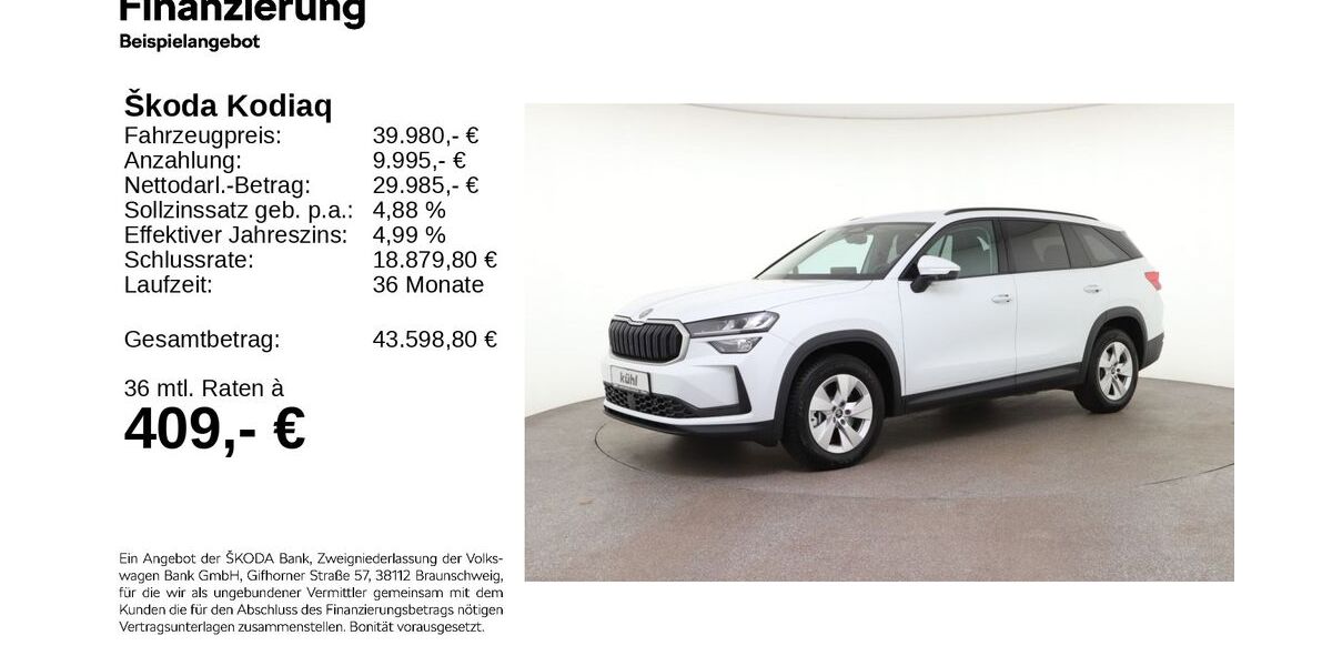 Skoda Kodiaq 15.750 km 39.780 &euro; Gifhorn 38518