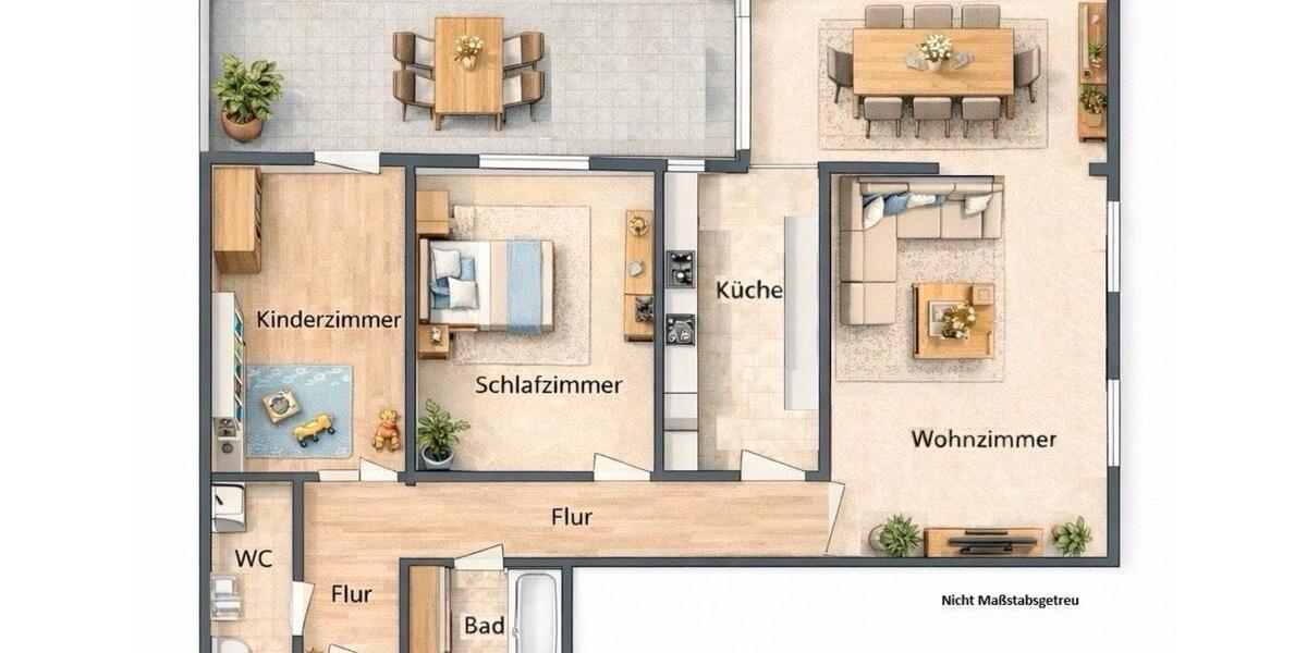 Terrassenwohnung Salzgitter Ortschaft Südost - 3.5 Zimmer, 87 m&sup2;, 154.999&euro; | Angebot:25308088