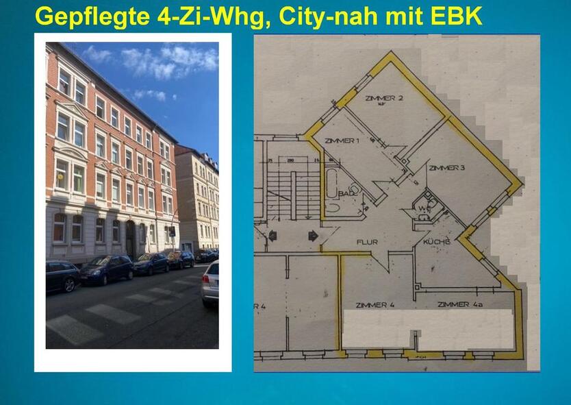 Gepflegte 4 Zimmer-Whg mit EBK – Ab 1. Nov 2025