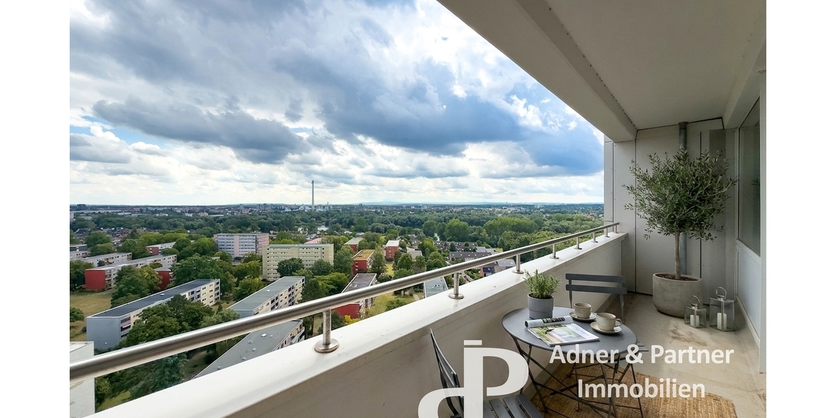 **LEBEN IM HÖCHSTEN WOHNHAUS BRAUNSCHWEIGS - MIT BALKON UND SEEBLICK** - Appartement Braunschweig Lehndorf-Watenbüttel | Angebot:27329111