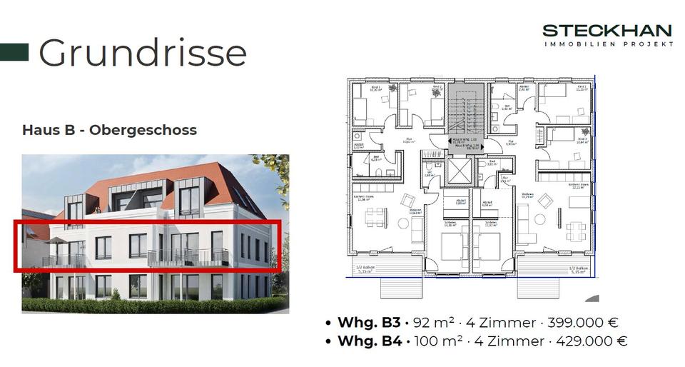 Etagenwohnung Schwülper - 2 Zimmer, 54 m&sup2;, 229.000&euro; | Angebot:26678573