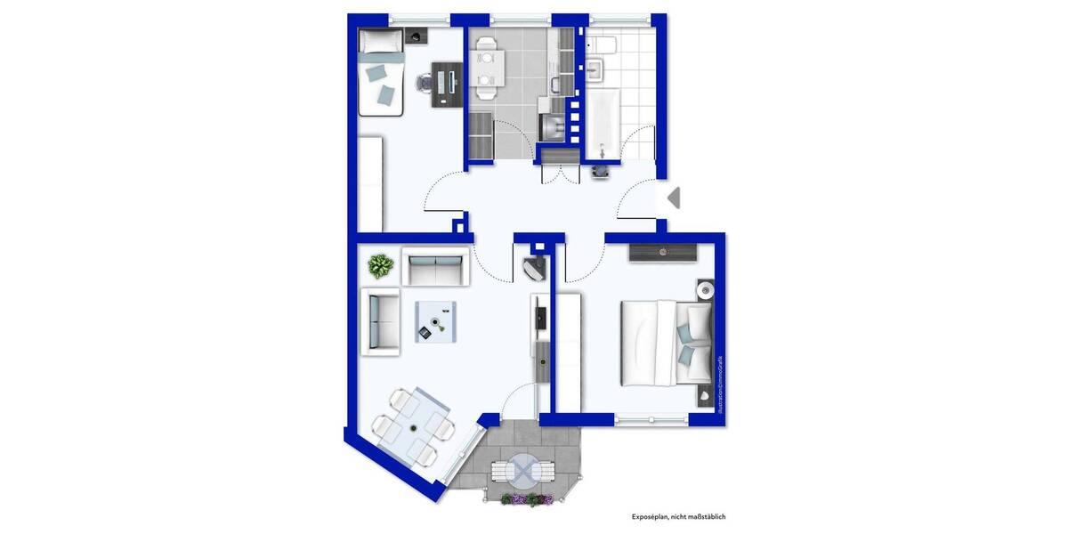 Etagenwohnung Salzgitter Lebenstedt - 3 Zimmer, 64 m&sup2;, 105.000&euro; | Angebot:22726565