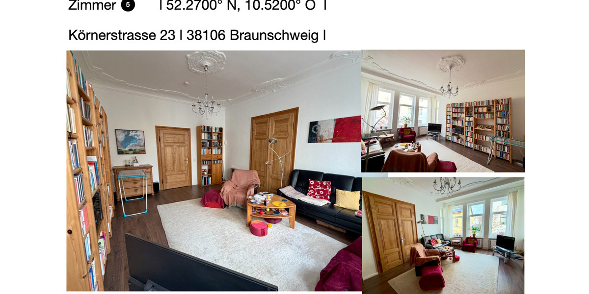 Etagenwohnung Braunschweig Nordstadt - 5 Zimmer, 130 m&sup2;, 1.600&euro; | Angebot:24639441
