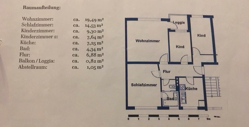 Etagenwohnung Wolfsburg Ehmen - 4 Zimmer, 71 m&sup2;, 710&euro; | Angebot:24954129