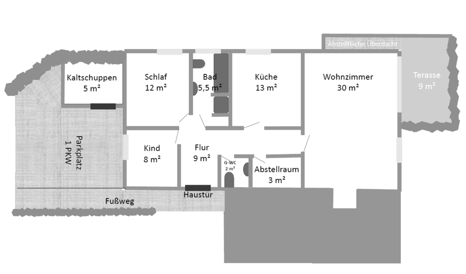Erdgeschoßwohnung Adenbüttel - 3 Zimmer, 83 m&sup2;, 690&euro; | Angebot:25542313