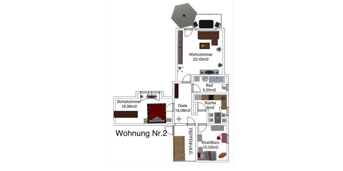Etagenwohnung Ilsede - 3 Zimmer, 84 m&sup2;, 750&euro; | Angebot:26440547