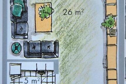 Moderne 1 Zimmer Wohnung, neues Bad, neue Küchengeräte 2 zimmer