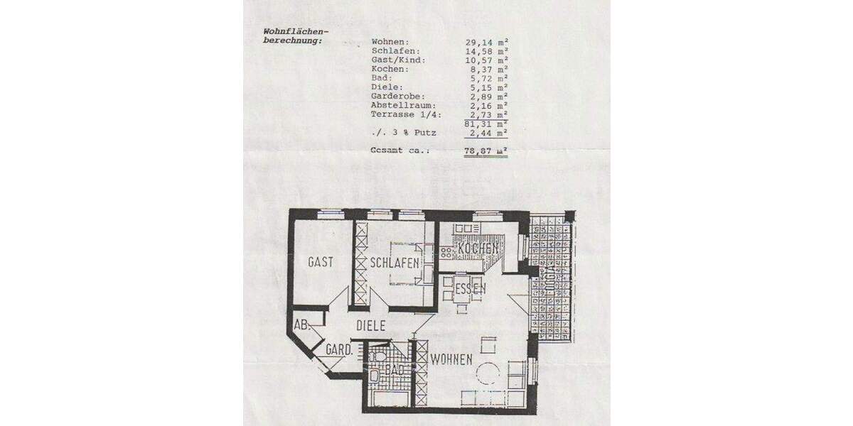 Etagenwohnung Braunschweig Melverode - 3 Zimmer, 80 m&sup2;, 249.000&euro; | Angebot:25725734
