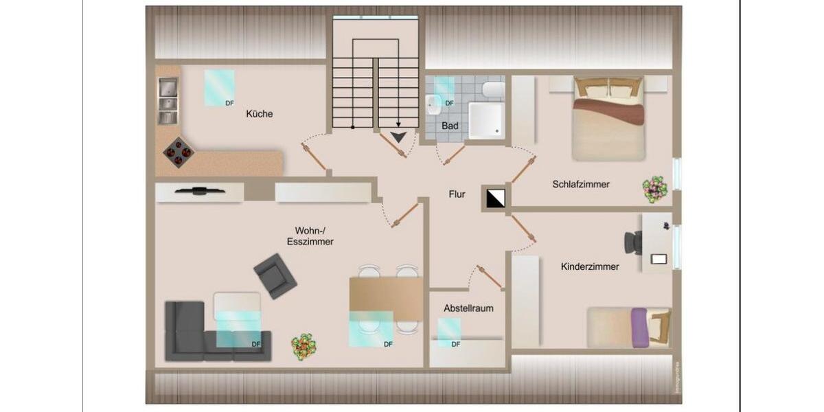 Dachgeschoßwohnung Wolfsburg Almke - 3 Zimmer, 73 m&sup2;, 138.000&euro; | Angebot:27295857