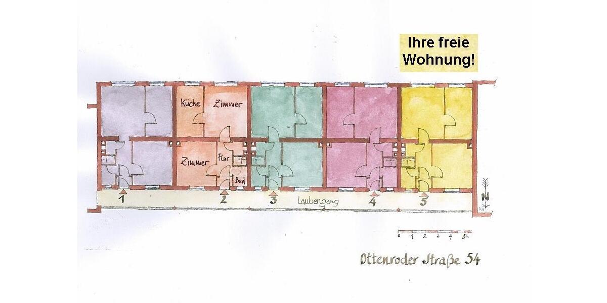 Etagenwohnung Braunschweig Nordstadt - 2 Zimmer, 38 m&sup2;, 249&euro; | Angebot:25418701