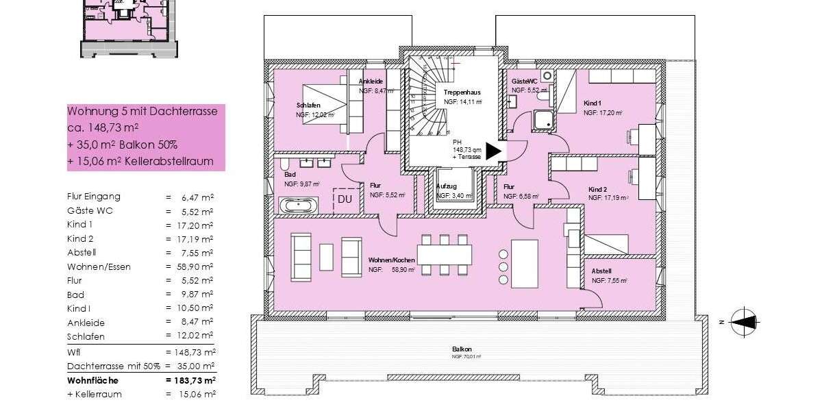 Etagenwohnung Niedersachsen - Braunschweig Braunschweig - 4 Zimmer, 184 m&sup2;, 893.000&euro; | Angebot:21876533