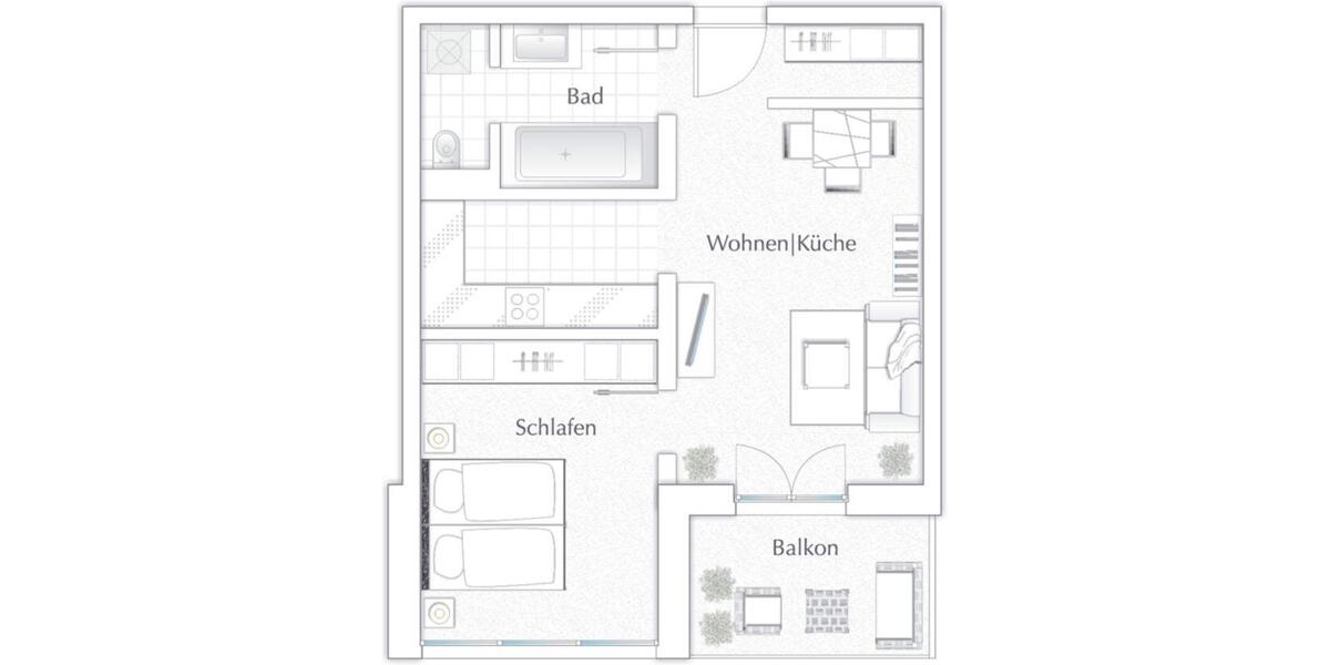 Etagenwohnung Lehre - 2 Zimmer, 49 m&sup2;, 760&euro; | Angebot:24840200
