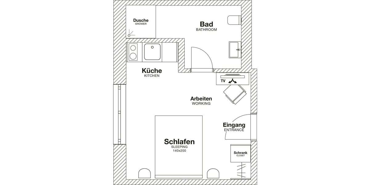 Zimmer Wolfsburg Vorsfelde - 1 Zimmer, 1.190&euro; | Angebot:22823666