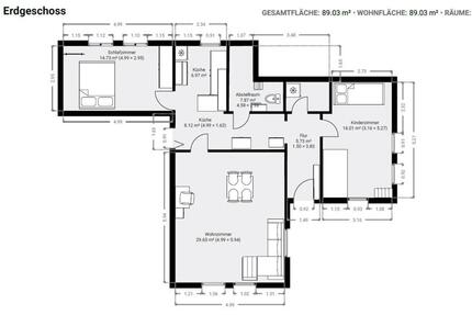 Wohnung Salzgitter Ortschaft Nord - 3 Zimmer, 89 m&sup2;, 900&euro; | Angebot:24855756
