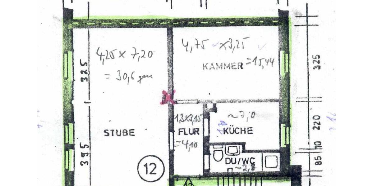 Etagenwohnung Braunschweig Nordstadt - 2 Zimmer, 60 m&sup2;, 600&euro; | Angebot:25751550