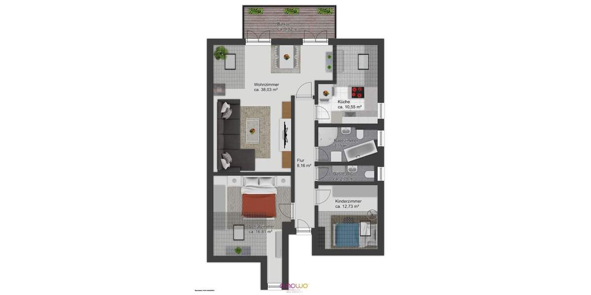 Etagenwohnung Wolfsburg Hageberg - 3 Zimmer, 95 m&sup2;, 240.000&euro; | Angebot:24723034