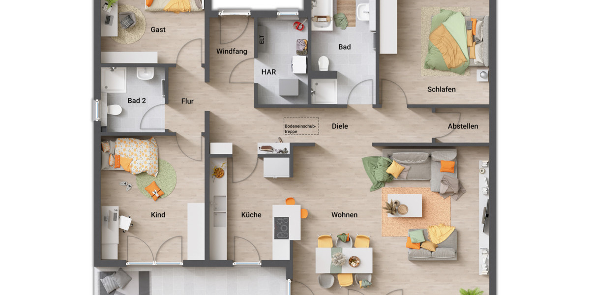 Bungalow Cremlingen Schulenrode - 5 Zimmer, 133 m&sup2;, 418.850&euro; | Angebot:26486818