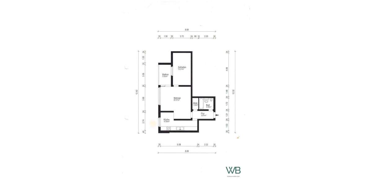 Etagenwohnung Wolfsburg / Detmerode Detmerode - 3 Zimmer, 91 m&sup2;, 159.000&euro; | Angebot:24810176