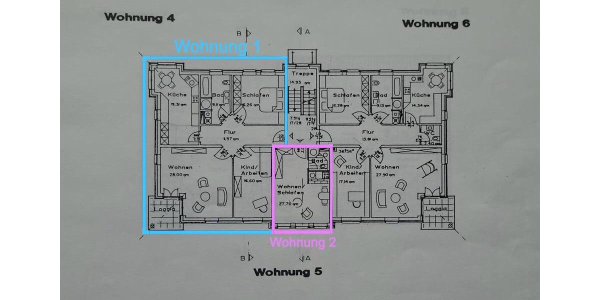 Etagenwohnung Braunschweig Wabe-Schunter-Beberbach - 3 Zimmer, 131 m&sup2;, 460.000&euro; | Angebot:26795661