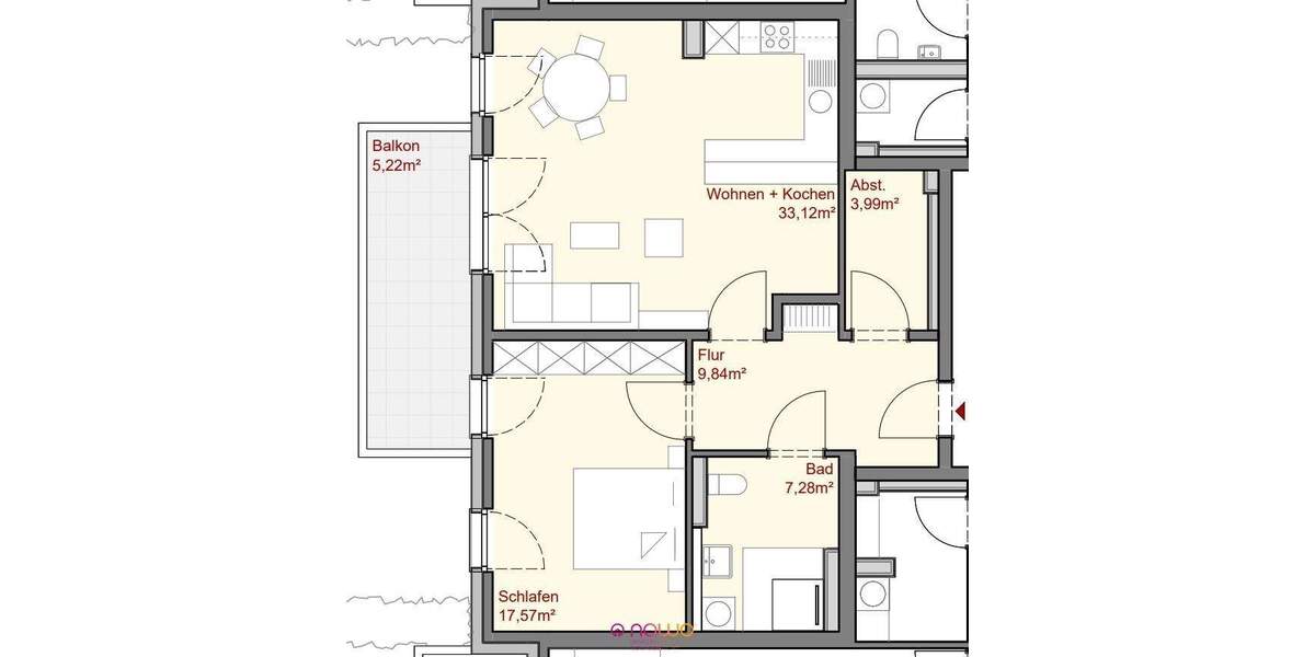 Etagenwohnung Wolfsburg Reislingen - 2 Zimmer, 77 m&sup2;, 280.000&euro; | Angebot:24218749