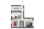 Hochparterre Braunschweig Timmerlah-Geitelde-Stiddien - 2 Zimmer, 54 m&sup2;, 640&euro; | Angebot:26355828
