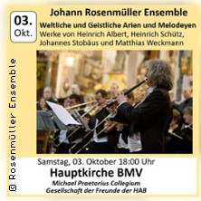 Johann Rosenmüller Ensemble 03.10.2026 Hauptkirche Wolfenbüttel