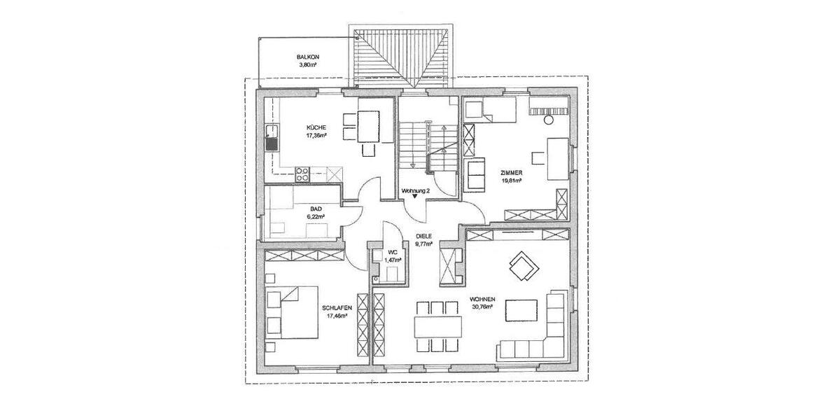 Etagenwohnung Wolfenbüttel Adersheim - 3 Zimmer, 103 m&sup2;, 289.000&euro; | Angebot:27447208